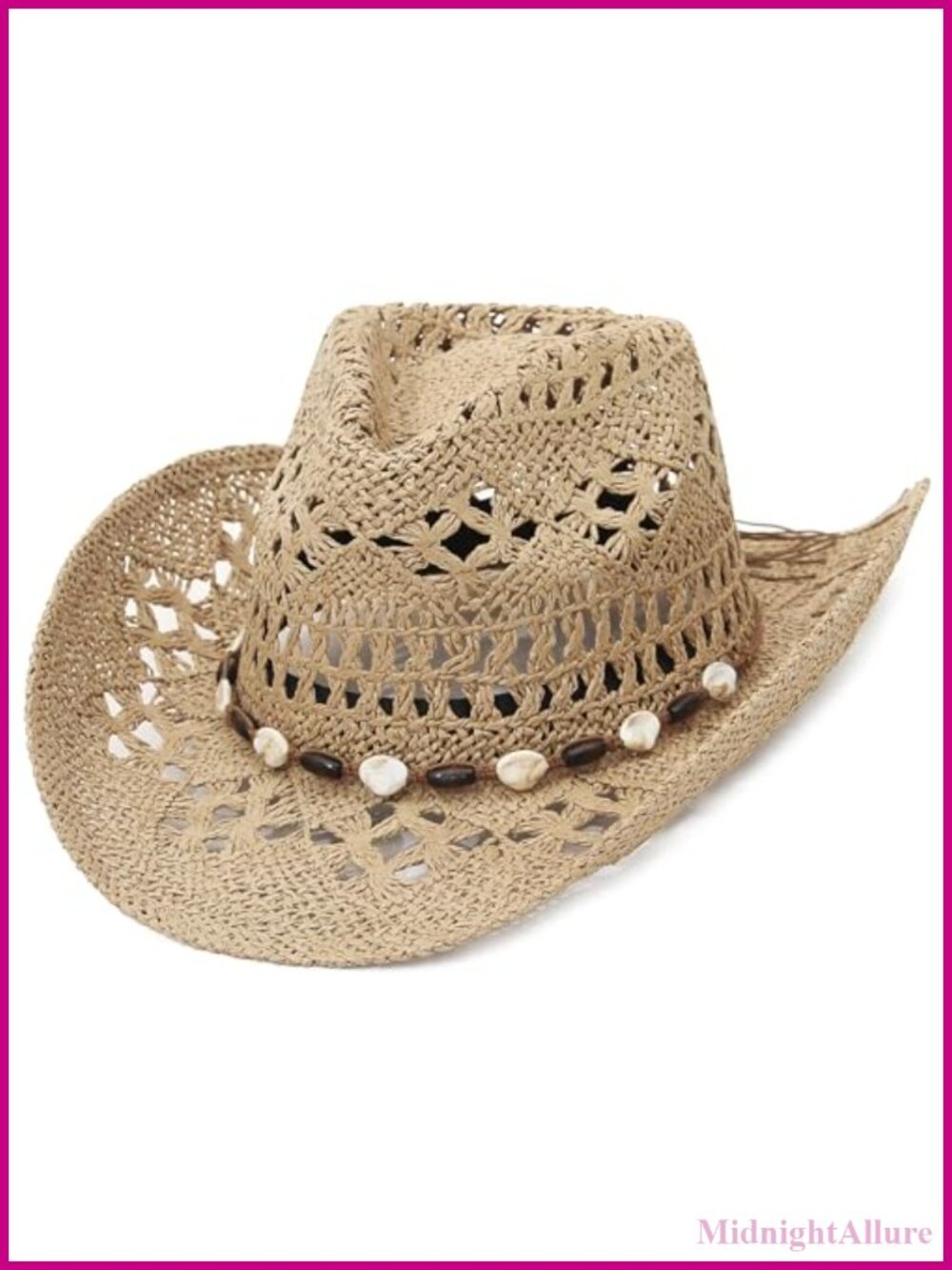Straw Cowboy Hat Wide Brim Western Sun Hat with Chin Strap